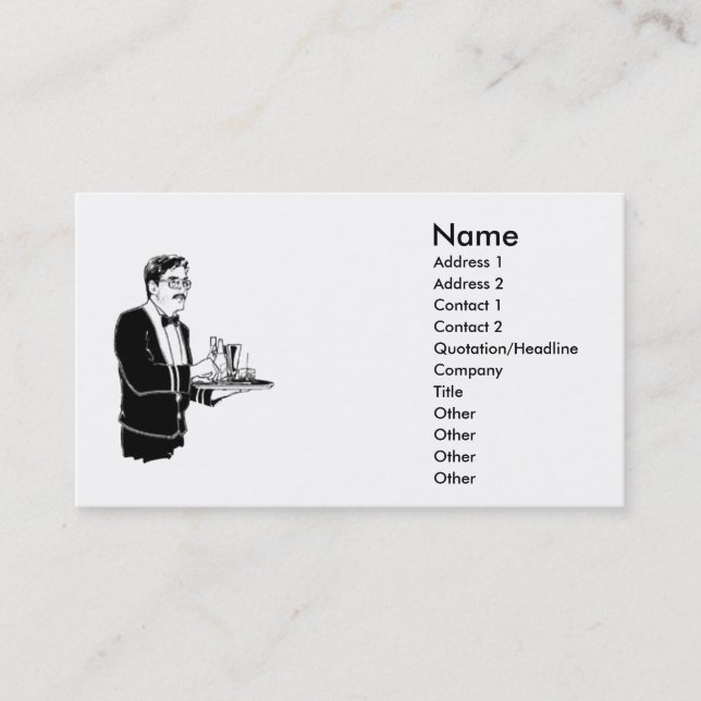 Carte de visite de serveur (Devant)