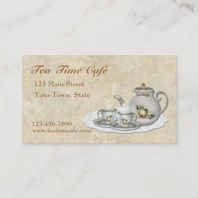 Carte de visite de service à thé (Devant)