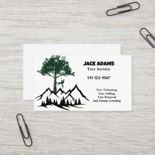 Carte de visite de service Arborescence Lumberjack
