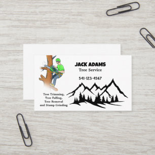 Carte de visite de service Arborescence Lumberjack