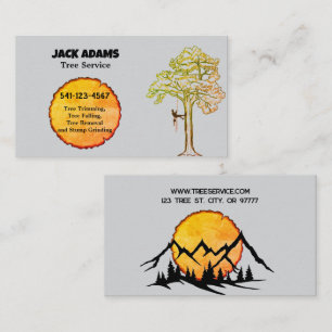 Carte de visite de service Arborescence Lumberjack
