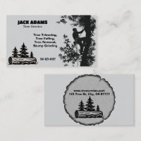 Carte de visite de service Arborescence Lumberjack
