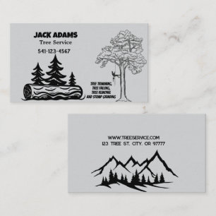 Carte de visite de service Arborescence Lumberjack