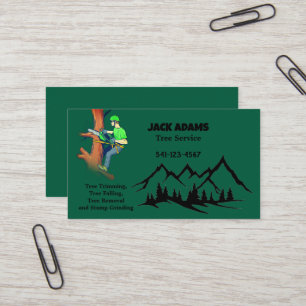 Carte de visite de service Arborescence Lumberjack