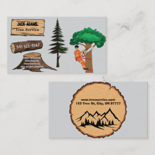 Carte de visite de service Arborescence Lumberjack