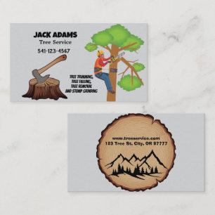Carte de visite de service Arborescence Lumberjack