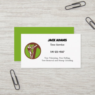 Carte de visite de service Arborescence Lumberjack