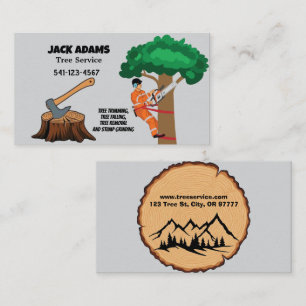 Carte de visite de service Arborescence Lumberjack