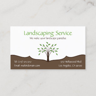 Carte de visite de service d'aménagement paysager