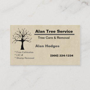 Carte de visite de service d'arborescence
