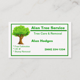 Carte de visite de service d'arborescence
