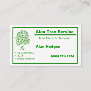 Carte de visite de service d'arborescence