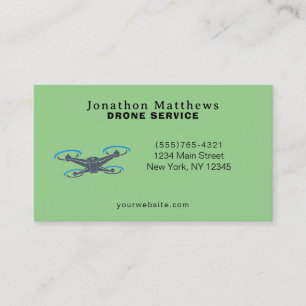 Carte de visite de service de drone aérien profess