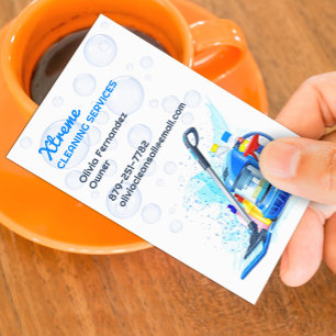 Carte de visite de service de nettoyage