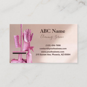 Carte de visite de service de nettoyage de maison