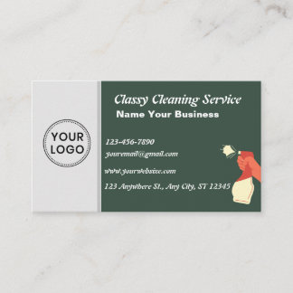 Carte de visite de service de nettoyage - Logo per