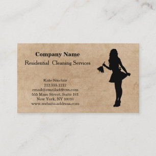 Carte de visite de service de nettoyage profession