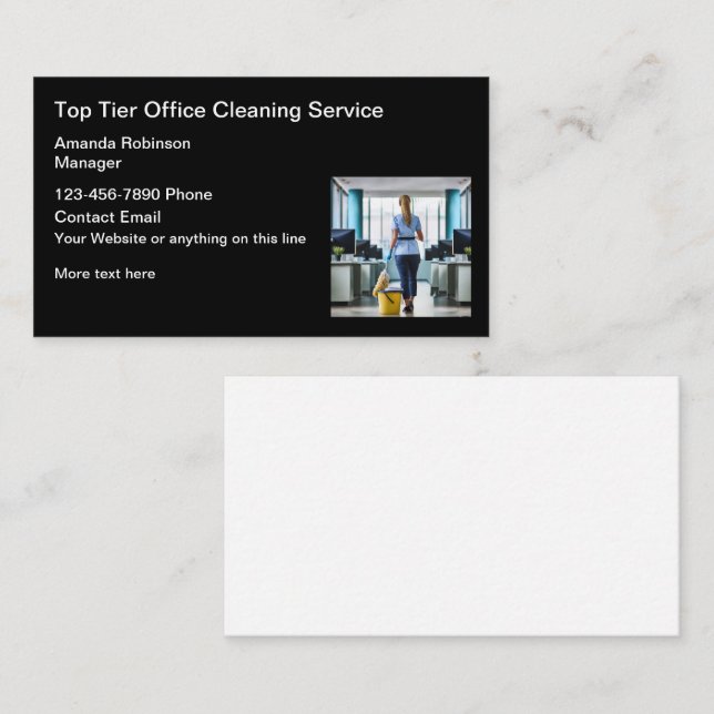Carte de visite de service de nettoyage profession (Devant / Derrière)