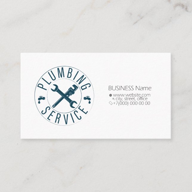 Carte de visite de service de plomberie (Devant)