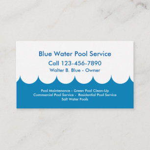 Carte de visite de service de pool