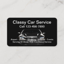 Carte de visite de service de taxi de voiture de l