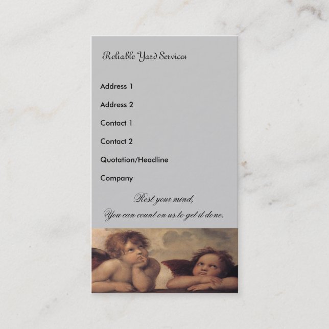 Carte de visite de service de triage (Devant)