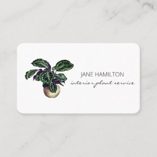 Carte de visite de service Plante design d'intérie
