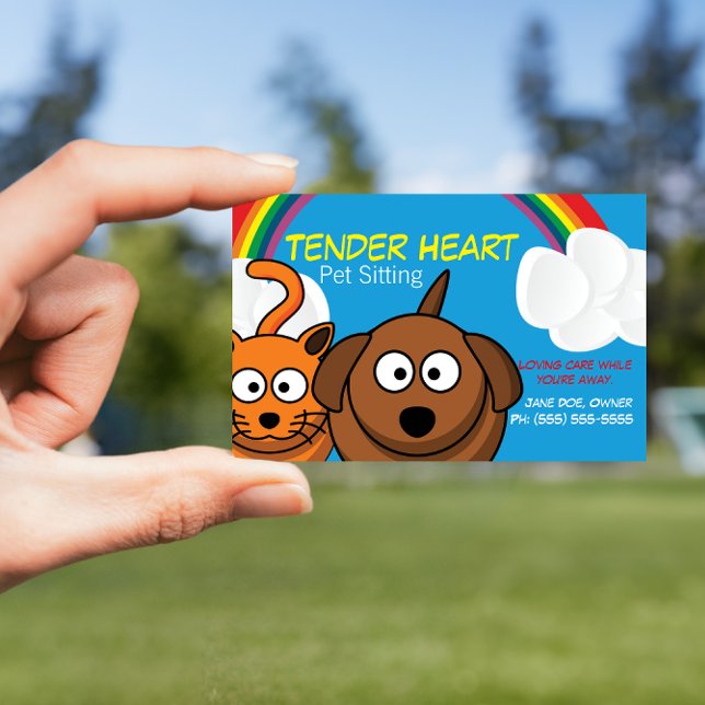 Carte de visite de service pour animaux familiers (Créateur téléchargé)