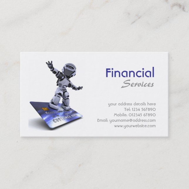 Carte de visite de services financiers (Devant)