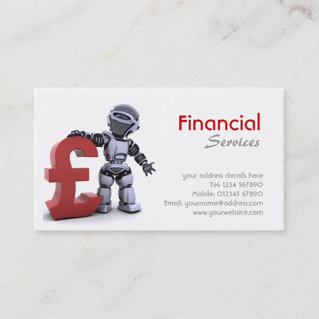Carte de visite de services financiers (Devant)