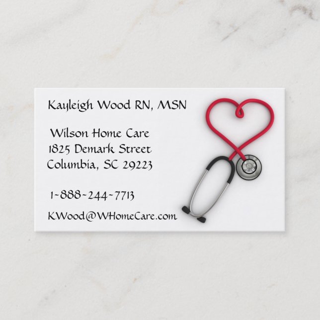 Carte de visite de services médicaux (Devant)