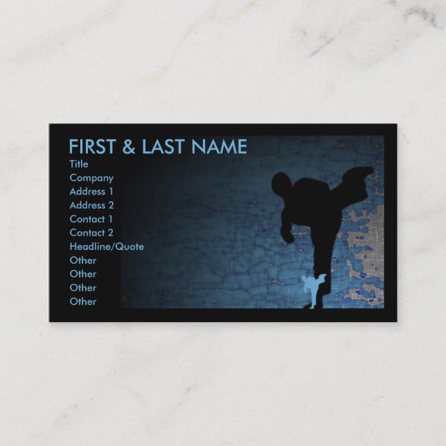carte de visite de shadowstance d'arts martiaux (Devant)