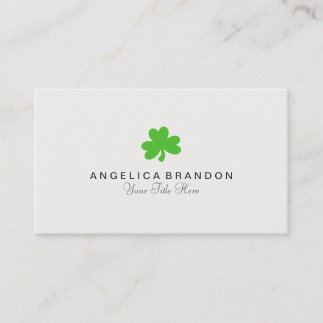 Carte de visite de shamrock (Devant)