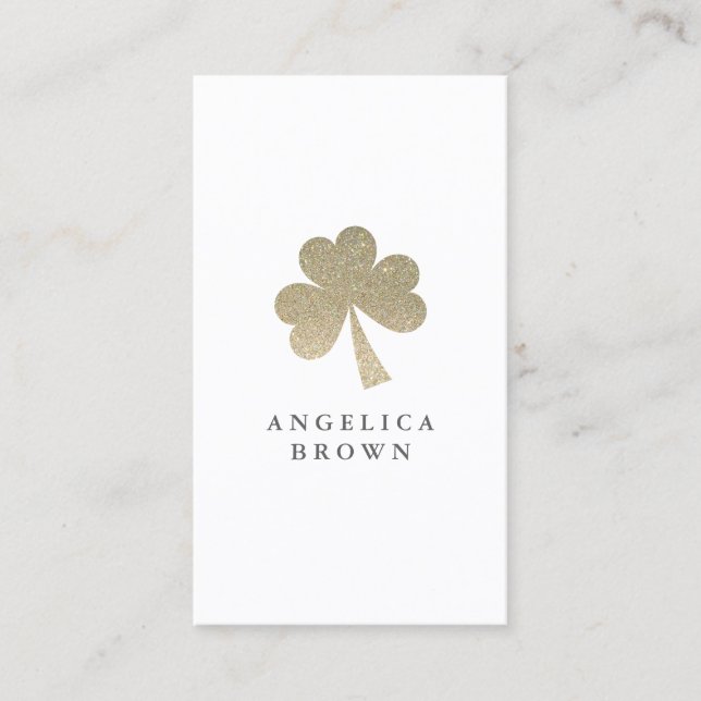 Carte de visite de shamrock de parties (Devant)