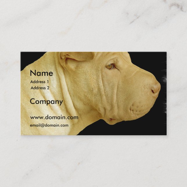 Carte de visite de Shar Pei (Devant)