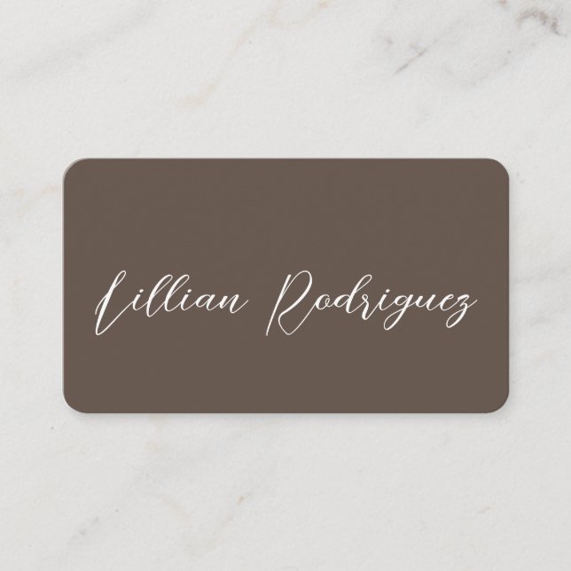 Carte de visite de signature Brown professionnel m (Devant)