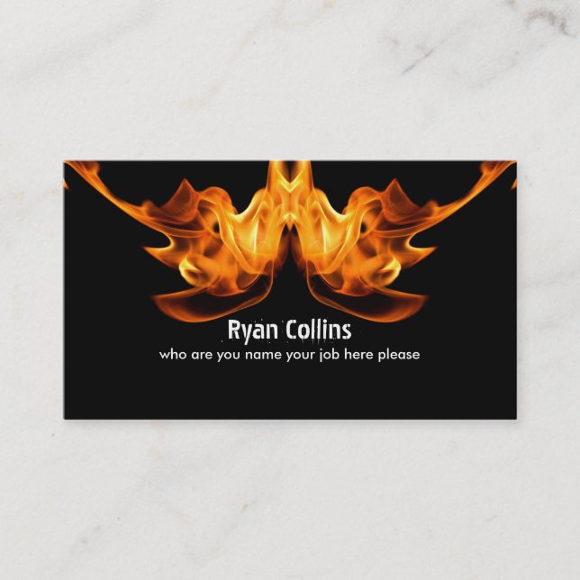 carte de visite de signe du feu (Devant)