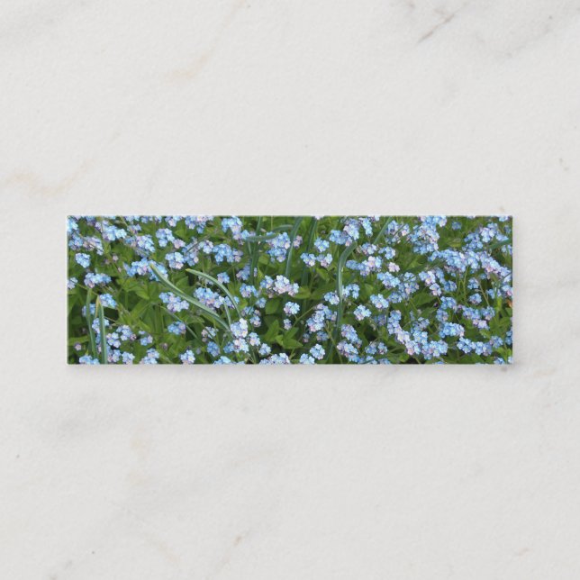 Carte de visite de signet de myosotis des marais (Devant)