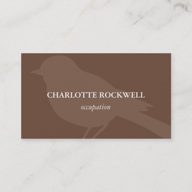 Carte de visite de silhouette d'oiseau (Devant)