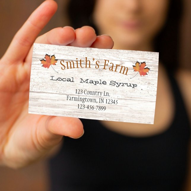 Carte de visite de sirop d'érable Faux Cutout Mapl (Créateur téléchargé)