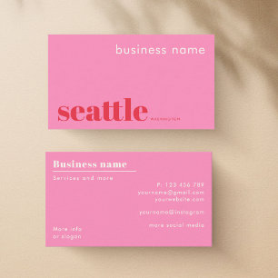 Carte de visite de société de magasin à Seattle, W