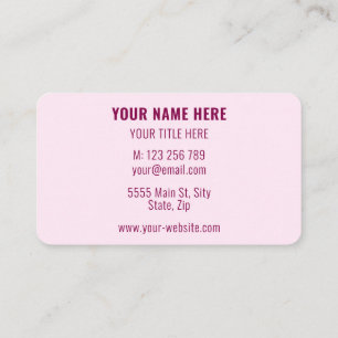 Carte de visite de société promotionnelle personna