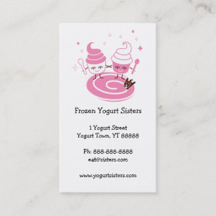 Carte de visite de soeurs de yogourt glacé
