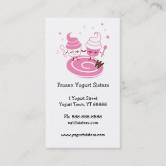 Carte de visite de soeurs de yogourt glacé