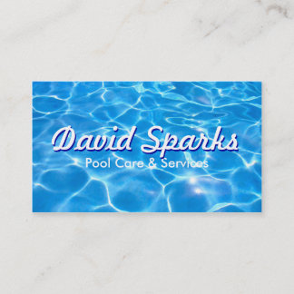 Carte de visite de soin et de services de piscine
