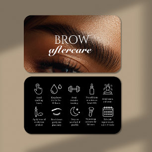 Carte de visite de soins après photo de sourcils c