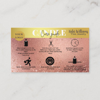 Carte de visite de soins aux bougies