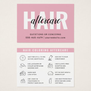 Carte de visite de soins postérieurs à la colorati