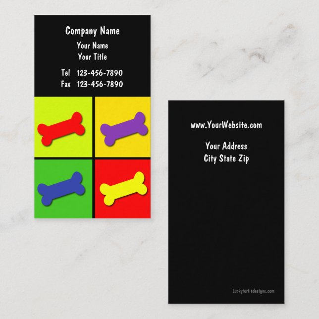 Carte de visite de soins pour animaux_10 (Devant / Derrière)