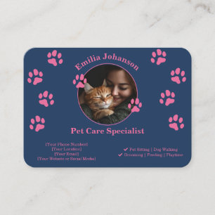 Carte de visite de soins pour animaux de compagnie